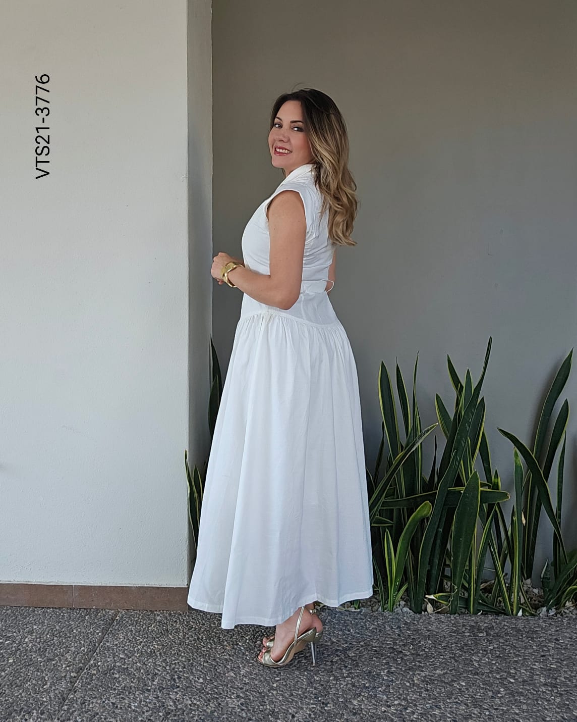 Vestido Camisero Midi con Cinturón U 3776