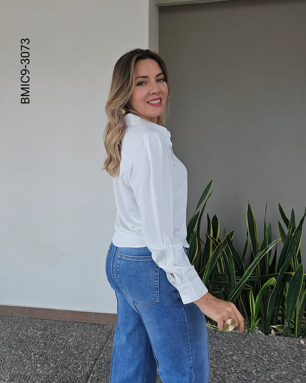 Blusa manga larga camisera  I 3073