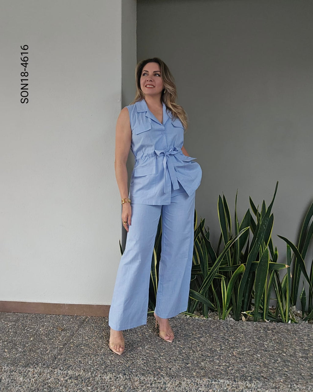 Set chaleco largo y pantalón R 4616