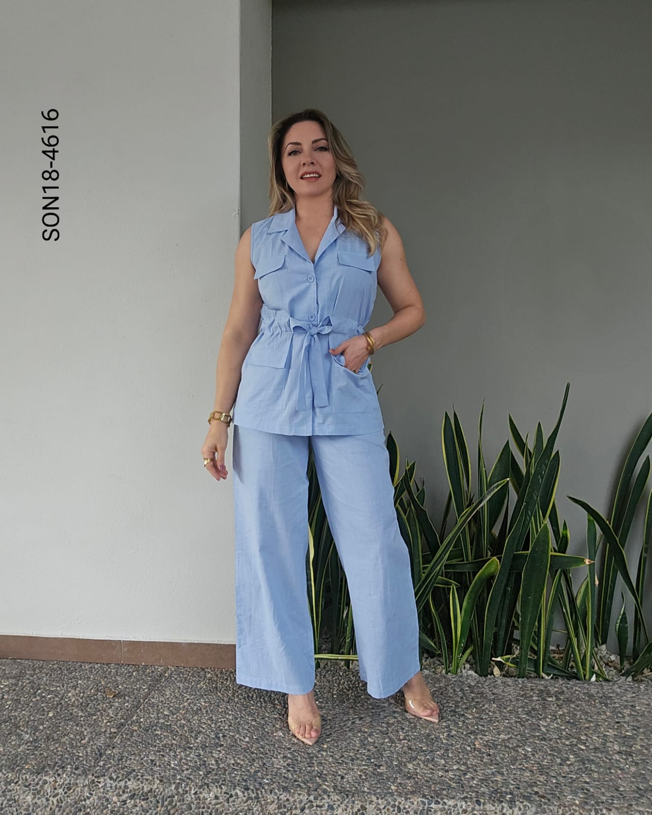 Set chaleco largo y pantalón R 4616
