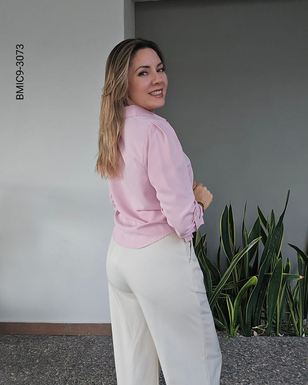 Blusa manga larga camisera  I 3073