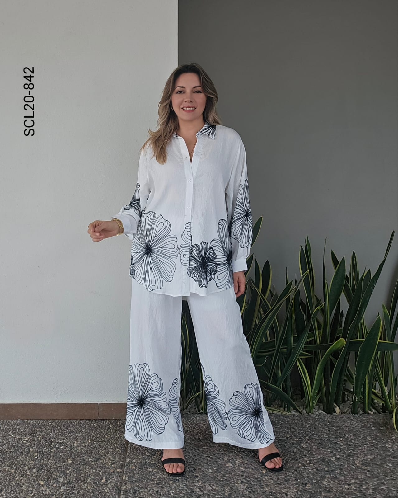 Set blusa oversize y pantalón  T 842