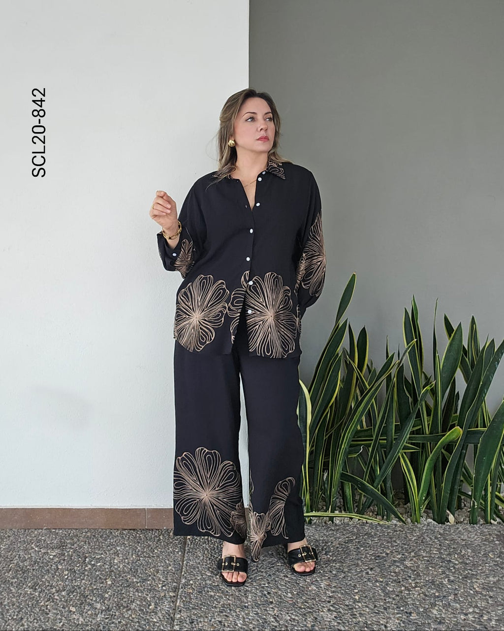Set blusa oversize y pantalón  T 842