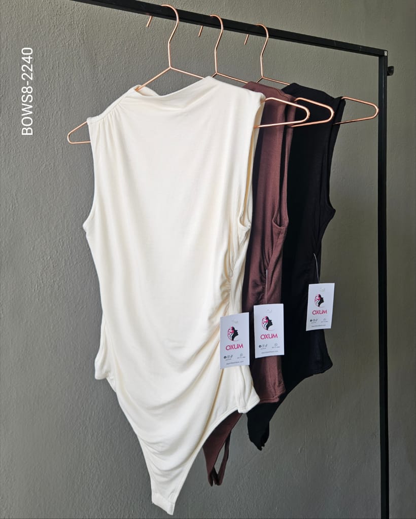 Body sin mangas drapeado lateral  H 2240