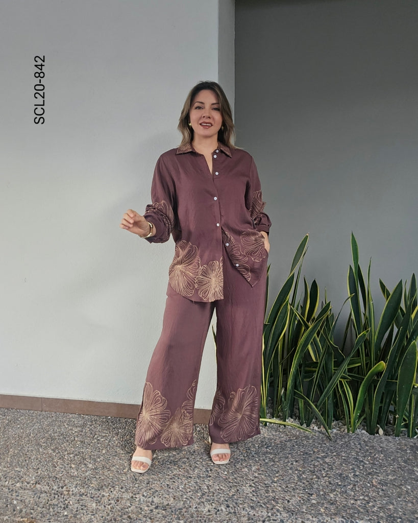 Set blusa oversize y pantalón  T 842