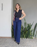 Pantalón de mezclilla wide leg R LK21