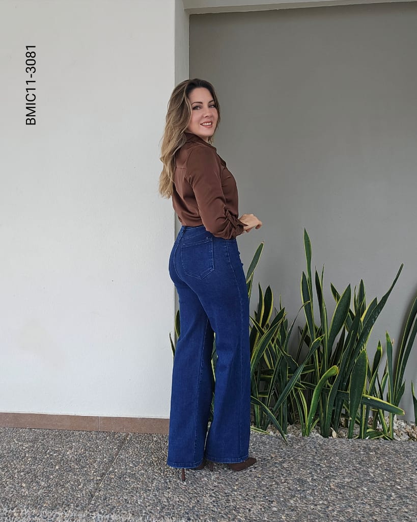 Blusa manga larga satinada K 3081